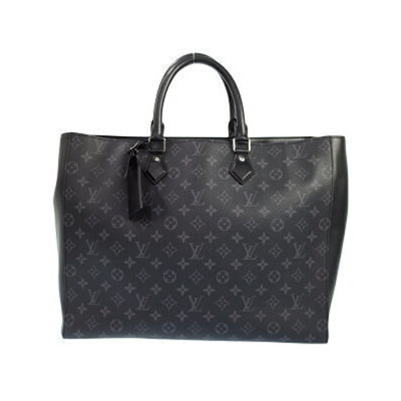 Louis Vuitton Monogram Eclipse Black Grand Sac Tote Bag Pouch - Picture 1 of 8